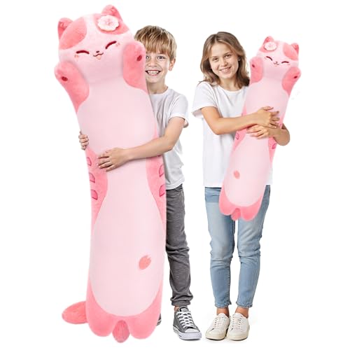 Mewaii Künstlerisch entworfenes ultraweiches Langkatzen-Kuschelkissen, extra Füllung für Komfort, Premium-Stofftier als Geschenk für Freundin oder Katzenliebhaber 110CM Mewaii Künstlerisch entworfenes ultraweiches Langkatzen-Kuschelkissen, extra Füllung für Komfort, Premium-Stofftier als Geschenk für Freundin oder Katzenliebhaber 110CM von Mewaii