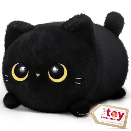 Mewaii Schwarze Katze Plüschkissen 20CM Weiches Kawaii Kuscheltier für Kinder,Niedliches Katze Plüschtier,Perfektes Kuschelkissen und Geschenk Mewaii Schwarze Katze Plüschkissen 20CM Weiches Kawaii Kuscheltier für Kinder,Niedliches Katze Plüschtier,Perfektes Kuschelkissen und Geschenk von Mewaii