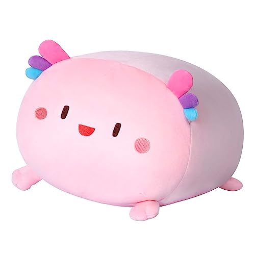 Mewaii Axolotl Plüschtier 40CM Kawaii Stofftiere Plüsch Kissen Salamander für Kinder Ausgestopftes Kuscheltiere Tier Spielzeug Kuschelkissen Plüschkissen Geschenk Mädchen Jungen von Mewaii