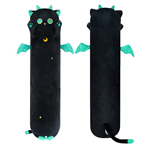 Mewaii Stofftiere Katzen Schwarze 90CM Plüsch Kissen Lang Kätzchen mit Großen Augen Plüschtier Ausgestopftes Tier Spielzeug Kuschelkissen Geschenk Plüschkissen Mewaii Stofftiere Katzen Schwarze 90CM Plüsch Kissen Lang Kätzchen mit Großen Augen Plüschtier Ausgestopftes Tier Spielzeug Kuschelkissen Geschenk Plüschkissen von Mewaii