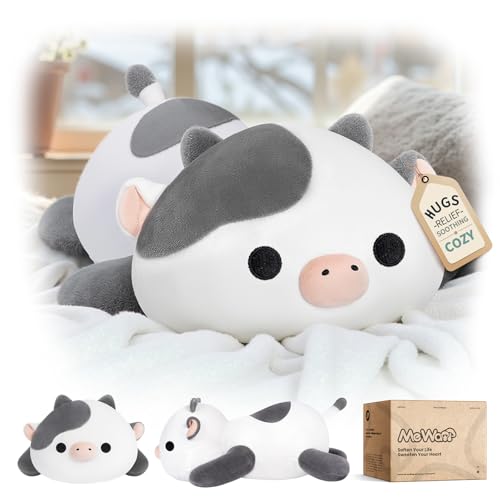 Mewaii Süßes Kuh Kuscheltier Plüschkissen für Kinder,Weiche 33 cm Kuscheltiere,Kawaii Plüschtier Kuh,Entspannungs und Dekorationskissen für Mädchen Mewaii Süßes Kuh Kuscheltier Plüschkissen für Kinder,Weiche 33 cm Kuscheltiere,Kawaii Plüschtier Kuh,Entspannungs und Dekorationskissen für Mädchen von Mewaii