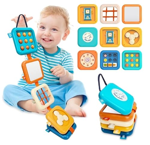 Mexgcom Busy Board Baby, Montessori Spielzeug ab 1 2 3 Jahr, Sensorik Spielzeug Baby für Fördert Motorik und Kognition, Motorikbrett Kleinkinder Spielzeug für Unterwegs Mexgcom Busy Board Baby, Montessori Spielzeug ab 1 2 3 Jahr, Sensorik Spielzeug Baby für Fördert Motorik und Kognition, Motorikbrett Kleinkinder Spielzeug für Unterwegs von Mexgcom