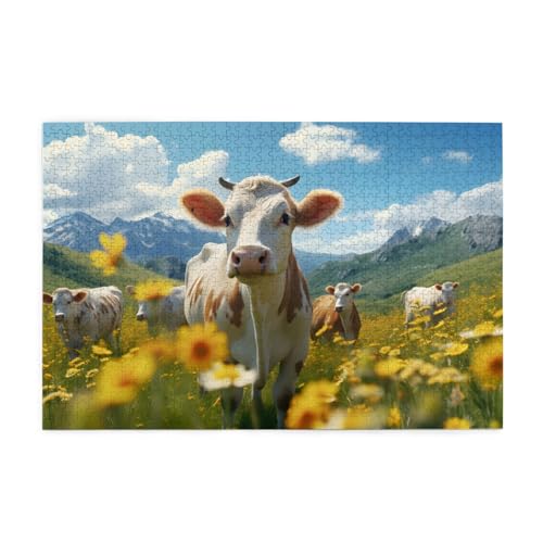 Mexpekil Bergkuh Blume 1000 Teile Puzzle für Erwachsene Holzpuzzles Erwachsene Puzzle Lernspiele für Erwachsene Geschenke Wohnkultur Mexpekil Bergkuh Blume 1000 Teile Puzzle für Erwachsene Holzpuzzles Erwachsene Puzzle Lernspiele für Erwachsene Geschenke Wohnkultur von Mexpekil