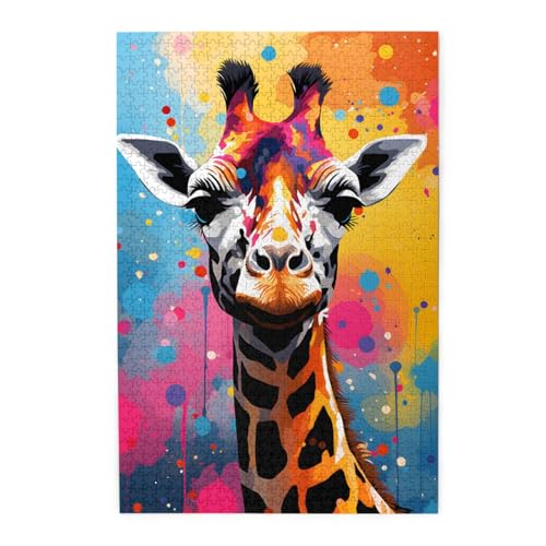 Mexpekil Bunte Giraffen-Puzzle, 1000-teiliges Puzzle für Erwachsene, Holzpuzzles für Erwachsene, Lernspiele für Erwachsene, Geschenke, Heimdekoration Mexpekil Bunte Giraffen-Puzzle, 1000-teiliges Puzzle für Erwachsene, Holzpuzzles für Erwachsene, Lernspiele für Erwachsene, Geschenke, Heimdekoration von Mexpekil