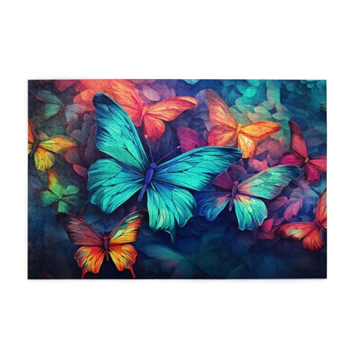 Mexpekil Bunte Schmetterlingskunst, 1000-teiliges Puzzle für Erwachsene, Holzpuzzles für Erwachsene, Lernspiele für Erwachsene, Geschenke, Heimdekoration Mexpekil Bunte Schmetterlingskunst, 1000-teiliges Puzzle für Erwachsene, Holzpuzzles für Erwachsene, Lernspiele für Erwachsene, Geschenke, Heimdekoration von Mexpekil