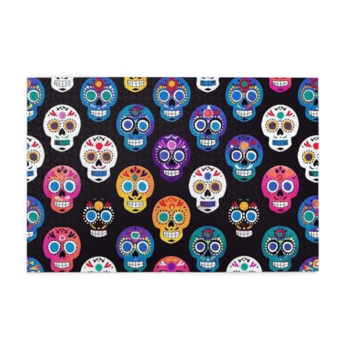 Mexpekil Bunte Totenkopf-Puzzles für Erwachsene, 1000 Teile, Holzpuzzles für Erwachsene, Lernspiele für Erwachsene, Geschenke, Heimdekoration Mexpekil Bunte Totenkopf-Puzzles für Erwachsene, 1000 Teile, Holzpuzzles für Erwachsene, Lernspiele für Erwachsene, Geschenke, Heimdekoration von Mexpekil
