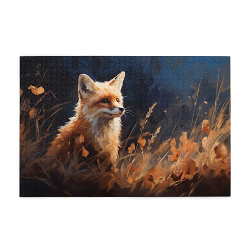 Mexpekil Puzzles für Erwachsene 1000 Teile Holzpuzzle Lernspiele für Erwachsene Geschenke (Fuchspflanze) von Mexpekil