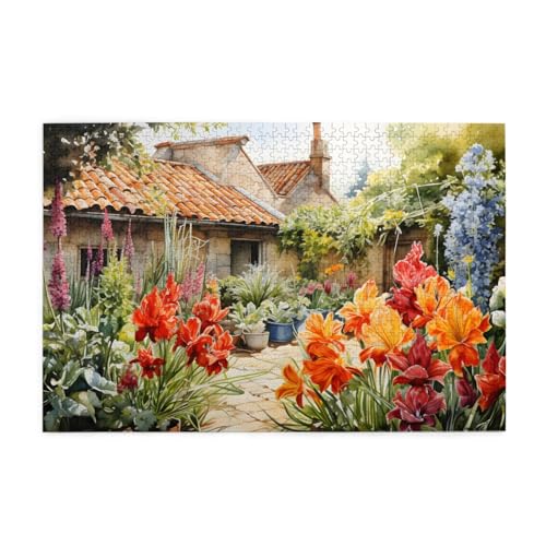 Mexpekil Puzzles für Erwachsene 1000 Teile Holzpuzzle Lernspiele für Erwachsene Geschenke (Gartendorf) von Mexpekil