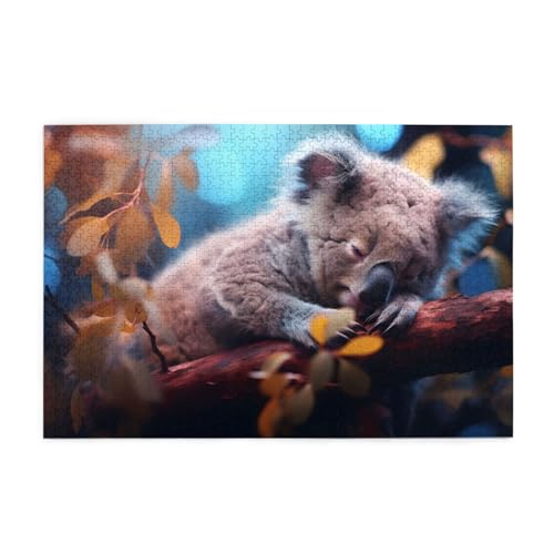 Mexpekil Puzzles für Erwachsene 1000 Teile Holzpuzzle Lernspiele für Erwachsene Geschenke (Koalabaum Zweige) von Mexpekil