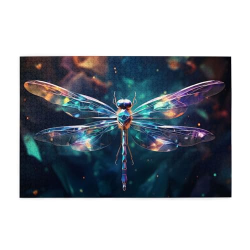 Mexpekil Puzzles für Erwachsene 1000 Teile Holzpuzzle Lernspiele für Erwachsene Geschenke (Libelle Diamant) von Mexpekil