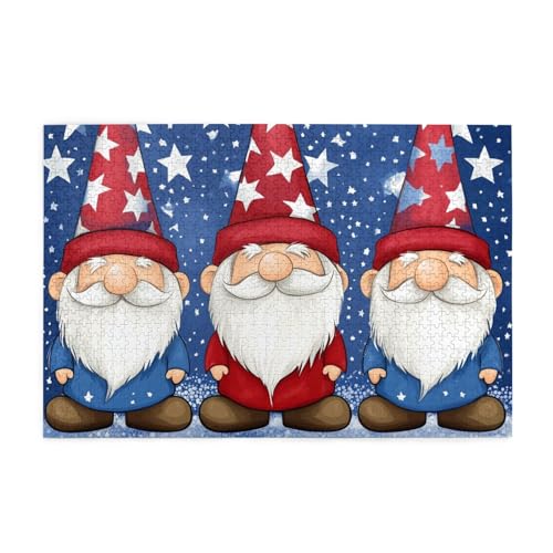 Mexpekil Puzzles für Erwachsene 1000 Teile Holzpuzzle Lernspiele für Erwachsene Geschenke (Niedliche Zwerge Blauer Stern) von Mexpekil