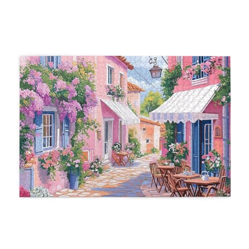 Mexpekil Puzzles für Erwachsene 1000 Teile Holzpuzzle Lernspiele für Erwachsene Geschenke (Schöne Straßen) von Mexpekil