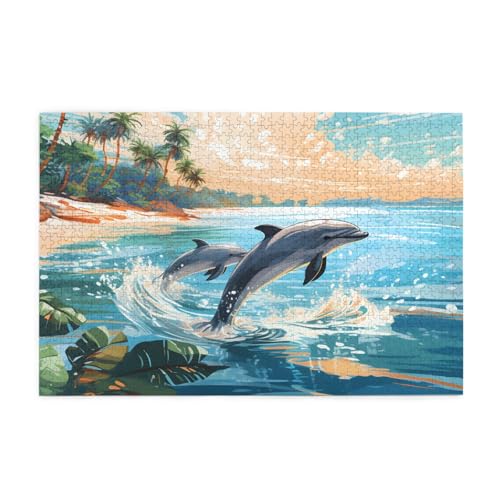 Mexpekil Stranddelfine 1000 Teile Puzzles für Erwachsene Holzpuzzles Erwachsene Puzzle Lernspiele für Erwachsene Geschenke Wohnkultur Mexpekil Stranddelfine 1000 Teile Puzzles für Erwachsene Holzpuzzles Erwachsene Puzzle Lernspiele für Erwachsene Geschenke Wohnkultur von Mexpekil