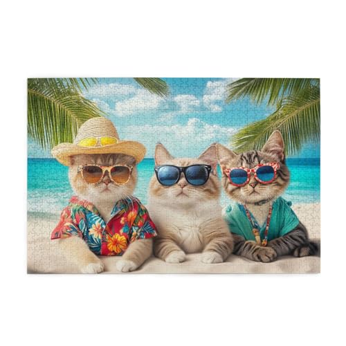 Mexpekil Strandkatzen Meer 1000 Teile Puzzle für Erwachsene Holzpuzzles Erwachsene Puzzle Lernspiele für Erwachsene Geschenke Wohnkultur Mexpekil Strandkatzen Meer 1000 Teile Puzzle für Erwachsene Holzpuzzles Erwachsene Puzzle Lernspiele für Erwachsene Geschenke Wohnkultur von Mexpekil