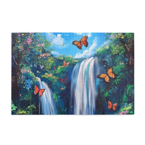 Mexpekil Wasserfall Berg Schmetterling 1000 Teile Puzzle für Erwachsene Holzpuzzles Erwachsene Puzzle Lernspiele für Erwachsene Geschenke Wohnkultur Mexpekil Wasserfall Berg Schmetterling 1000 Teile Puzzle für Erwachsene Holzpuzzles Erwachsene Puzzle Lernspiele für Erwachsene Geschenke Wohnkultur von Mexpekil
