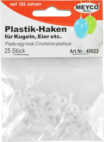 Kugelaufhänger Plastik-Haken, 25 Stück von Meyco