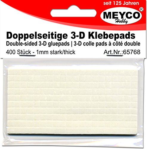 Doppelseitige 3_D -Klebepads 400 St. 1mm Doppelseitige 3_D -Klebepads 400 St. 1mm von Meyco