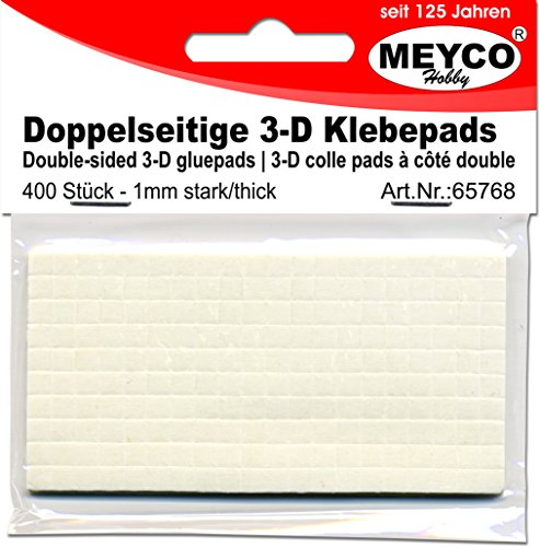 Doppelseitige 3_D -Klebepads 400 St. 1mm von Meyco