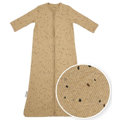 MEYCO Babyschlafsack mit Ärmeln Rib Mini Spot - Toffee Melange von Meyco