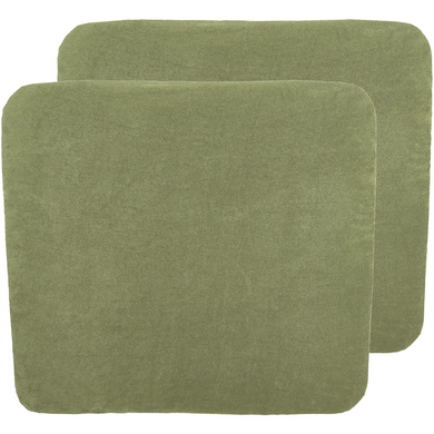 MEYCO Uni Wickelauflagenbezug 2er Pack Frottee Olive Green von Meyco