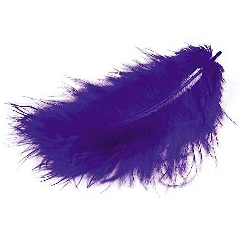 Marabufedern, Federn, Maße ca. 10-12 cm, Inhalt: 17 Stück, Farbe :blau von Meyco