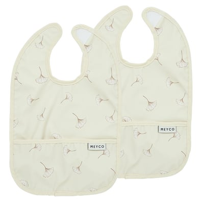 Meyco Baby Ginkgo Lätzchen - 2er Pack - Soft Sand Meyco Baby Ginkgo Lätzchen - 2er Pack - Soft Sand von Meyco