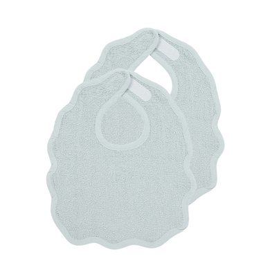 Meyco Baby Popcorn Lätzchen - 2er Pack - Frottee - Grey Blue von Meyco