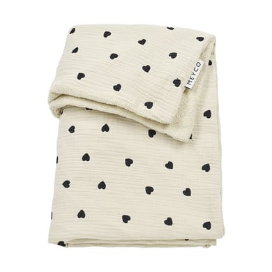 Meyco Baby Sweet Heart Babydecke - pre-washed Musselin - 75 x 100 cm - Soft Sand Meyco Baby Sweet Heart Babydecke - pre-washed Musselin - 75 x 100 cm - Soft Sand von Meyco