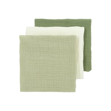 Meyco Baby Uni Mullwindeln 3er pack Naturel/Soft Olive/Olive Green Meyco Baby Uni Mullwindeln 3er pack Naturel/Soft Olive/Olive Green von Meyco
