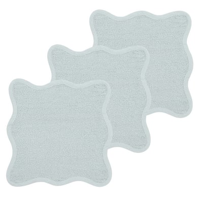 Meyco Baby Wavy Spucktücher 3er Pack Grey Blue von Meyco
