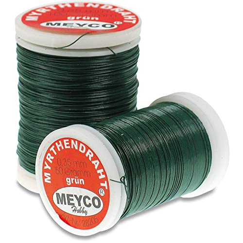 Meyco Myrthendraht, Bindedraht grün - 0,35mm - 66m von Meyercordt GmbH