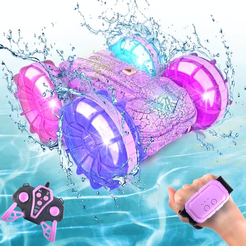 Remoted Car Toys Blue Amphibisches ferngesteuertes Auto und Boot Spielzeug für Jungen im Alter von 5-12 Jahren, RC-Fahrzeug für den Pool, (Purpur) von Aliex
