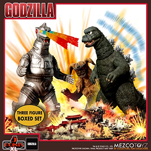 Mezco Godzilla vs Mechagodzilla 3er-Set (1974) Actionfigur Deluxe Boxed Set aus Kunststoff von Mezco