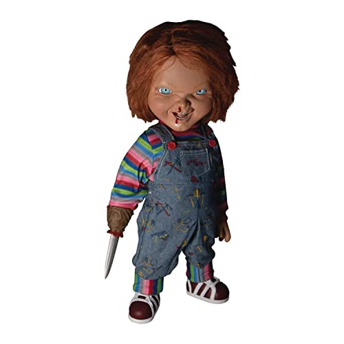 Mezco Toys Kinderspiel 2 – Sprechende Puppe Designer Series Menacing Chucky 38 cm, 0696198780239 von Mezco
