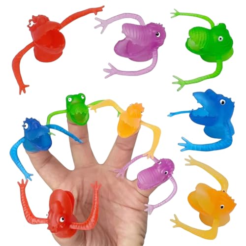 Mezrkuwr 10 Stück Fingerpuppen, kleine Dinosaurier-Monster-Fingerspielzeuge, Mini-Streich-Gag, Auftritt, Partygeschenke, Klassenzimmer-Preise, lustige Spielzeuge von Mezrkuwr