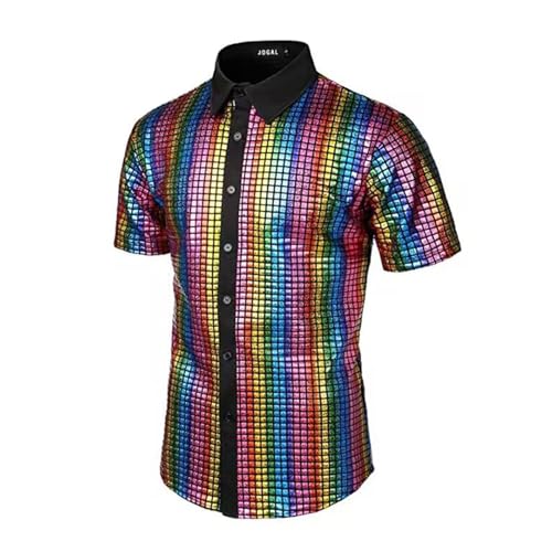 Glitzer Hemd Herren Kostüm Glitzerhemd Stilvolle Kurzarm Karneval Mottopartys Silvester Partys Fasching Kostümveranstaltungen Metallic Regular Fit Disco Glänzende Freizeithemd Hochzeit Shirt Party Glitzer Hemd Herren Kostüm Glitzerhemd Stilvolle Kurzarm Karneval Mottopartys Silvester Partys Fasching Kostümveranstaltungen Metallic Regular Fit Disco Glänzende Freizeithemd Hochzeit Shirt Party von Mfhmom