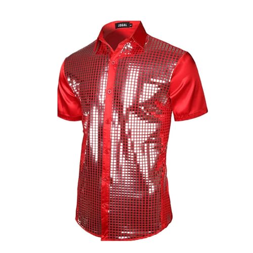 Glitzer Hemd Herren Kostüm Glitzerhemd Stilvolle Kurzarm Karneval Mottopartys Silvester Partys Fasching Kostümveranstaltungen Metallic Regular Fit Disco Glänzende Freizeithemd Hochzeit Shirt Party Glitzer Hemd Herren Kostüm Glitzerhemd Stilvolle Kurzarm Karneval Mottopartys Silvester Partys Fasching Kostümveranstaltungen Metallic Regular Fit Disco Glänzende Freizeithemd Hochzeit Shirt Party von Mfhmom