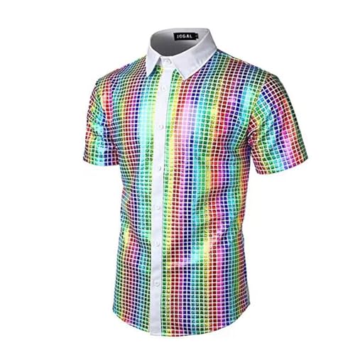 Glitzer Hemd Herren Kostüm Glitzerhemd Stilvolle Kurzarm Karneval Mottopartys Silvester Partys Fasching Kostümveranstaltungen Metallic Regular Fit Disco Glänzende Freizeithemd Hochzeit Shirt Party Glitzer Hemd Herren Kostüm Glitzerhemd Stilvolle Kurzarm Karneval Mottopartys Silvester Partys Fasching Kostümveranstaltungen Metallic Regular Fit Disco Glänzende Freizeithemd Hochzeit Shirt Party von Mfhmom