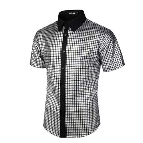Glitzer Hemd Herren Kostüm Glitzerhemd Stilvolle Kurzarm Karneval Mottopartys Silvester Partys Fasching Kostümveranstaltungen Metallic Regular Fit Disco Glänzende Freizeithemd Hochzeit Shirt Party Glitzer Hemd Herren Kostüm Glitzerhemd Stilvolle Kurzarm Karneval Mottopartys Silvester Partys Fasching Kostümveranstaltungen Metallic Regular Fit Disco Glänzende Freizeithemd Hochzeit Shirt Party von Mfhmom