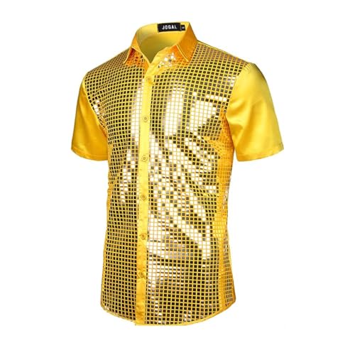 Glitzer Hemd Herren Kostüm Glitzerhemd Stilvolle Kurzarm Karneval Mottopartys Silvester Partys Fasching Kostümveranstaltungen Metallic Regular Fit Disco Glänzende Freizeithemd Hochzeit Shirt Party Glitzer Hemd Herren Kostüm Glitzerhemd Stilvolle Kurzarm Karneval Mottopartys Silvester Partys Fasching Kostümveranstaltungen Metallic Regular Fit Disco Glänzende Freizeithemd Hochzeit Shirt Party von Mfhmom