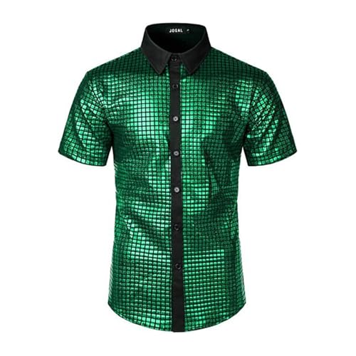 Glitzer Hemd Herren Kostüm Glitzerhemd Stilvolle Kurzarm Karneval Mottopartys Silvester Partys Fasching Kostümveranstaltungen Metallic Regular Fit Disco Glänzende Freizeithemd Hochzeit Shirt Party Glitzer Hemd Herren Kostüm Glitzerhemd Stilvolle Kurzarm Karneval Mottopartys Silvester Partys Fasching Kostümveranstaltungen Metallic Regular Fit Disco Glänzende Freizeithemd Hochzeit Shirt Party von Mfhmom