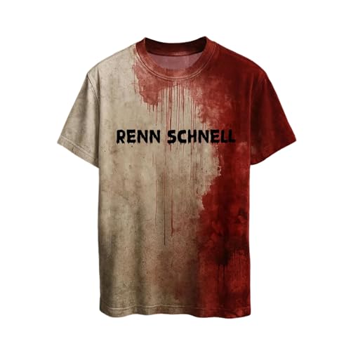 Mfhmom Halloween T-Shirt Unisex Gruselig Blutige Kostüme Horror Aufdrucke Problem Gelöst Tshirt für Herren Damen Lustige Oberteile Cosplay Partykostüme Rundhals Blutspritzer Handabdrücke Kurzarm Tees von Mfhmom