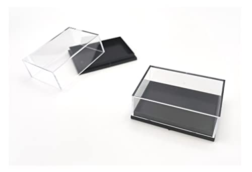 10 Stück Boxen, Dosen, Musterdosen, Mineraliendosen - Aufbewahrung für Sammlerstücke, Mineralien, Fossilien, Münzen, Schmuck (T6L) schwarz oder weiß (Schwarz) von MiFinn