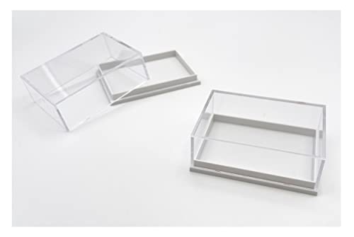 10 Stück Boxen, Dosen, Musterdosen, Mineraliendosen - Aufbewahrung für Sammlerstücke, Mineralien, Fossilien, Münzen, Schmuck (T6L) schwarz oder weiß (Weiß) von MiFinn