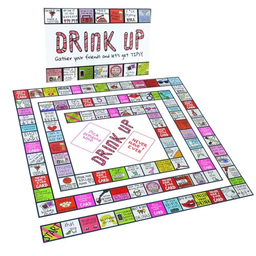MiOYOOW Trinkbrettspiel, Party Trinkspiel, Drinking Brettspiel 46 Karten mit Lustigen Fragen und Herausforderungen für Erwachsene, Mädelsabende, Feiern, Hochzeiten von MiOYOOW