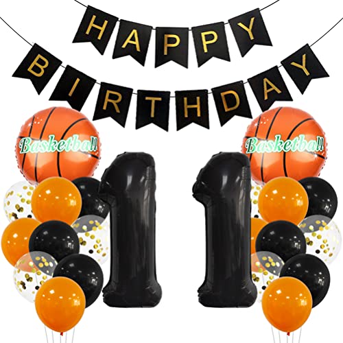 11 Jahr Kindergeburtstag Deko Set Happy Birthday Banner Großes Basketball Luftballon Dekorationen Zahl 11 FolienBallon Orange Schwarz Ballon für Kinder Basketball Themenfeier Party Geburtstagsdeko 11 Jahr Kindergeburtstag Deko Set Happy Birthday Banner Großes Basketball Luftballon Dekorationen Zahl 11 FolienBallon Orange Schwarz Ballon für Kinder Basketball Themenfeier Party Geburtstagsdeko von MiaLover