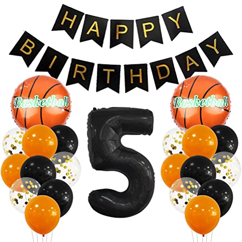 5 Jahr Kindergeburtstag Deko Set Happy Birthday Banner Großes Basketball Luftballon Dekorationen Zahl 5 FolienBallon Orange Schwarz Ballon für Kinder Basketball Themenfeier Party Geburtstagsdeko 5 Jahr Kindergeburtstag Deko Set Happy Birthday Banner Großes Basketball Luftballon Dekorationen Zahl 5 FolienBallon Orange Schwarz Ballon für Kinder Basketball Themenfeier Party Geburtstagsdeko von MiaLover