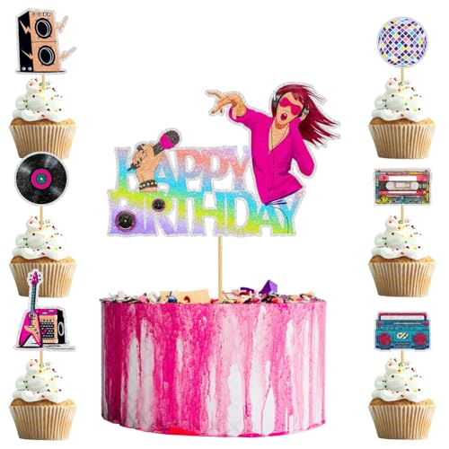 MiaLover 19Pcs Cake Decorating Set Musical Themed Cake Decorating 1 Big Happy Birthday Cupcake und 18 Cake Topper für Kinder Junge Mädchen Geburtstag Party Supplies MiaLover 19Pcs Cake Decorating Set Musical Themed Cake Decorating 1 Big Happy Birthday Cupcake und 18 Cake Topper für Kinder Junge Mädchen Geburtstag Party Supplies von MiaLover