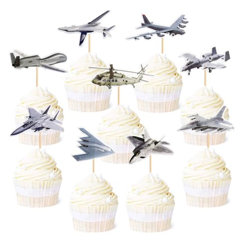 MiaLover 5 Sätze Militärisches Thema Tortendekoration Hubschrauber Kampfflugzeug Luftfahrzeugfür Kuchen Topper Cake Topper für Militärliebhaber Geburtstag Dekoration MiaLover 5 Sätze Militärisches Thema Tortendekoration Hubschrauber Kampfflugzeug Luftfahrzeugfür Kuchen Topper Cake Topper für Militärliebhaber Geburtstag Dekoration von MiaLover