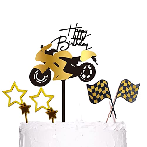 MiaLover 6 Stück Geburtstag Tortenstecker Happy Birthday Cake Topper Motorrad Auto Tortenaufsatz Acryl Kuchen Topper Glitter Stern Banner Tortendekoration für Männer Jungen Geburtstagsfeier Partys MiaLover 6 Stück Geburtstag Tortenstecker Happy Birthday Cake Topper Motorrad Auto Tortenaufsatz Acryl Kuchen Topper Glitter Stern Banner Tortendekoration für Männer Jungen Geburtstagsfeier Partys von MiaLover